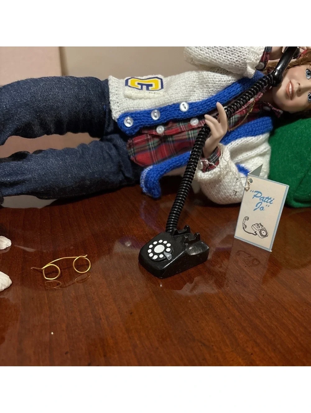 Vintage 1993 Ashton Drake Patti Jo Porcelain Doll Letterman Phone Roger Akers 15